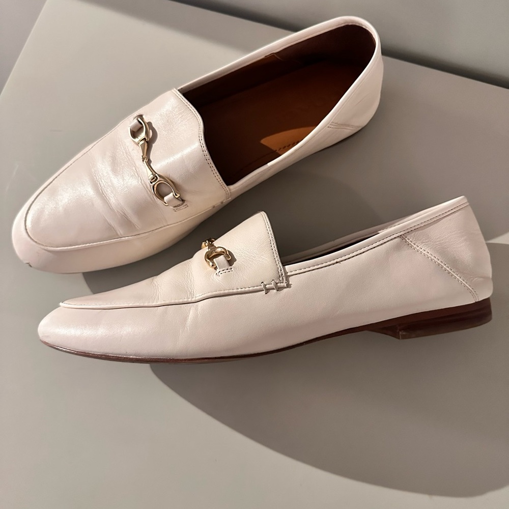 White leather loafers size 9.5 - Picture 3 of 8